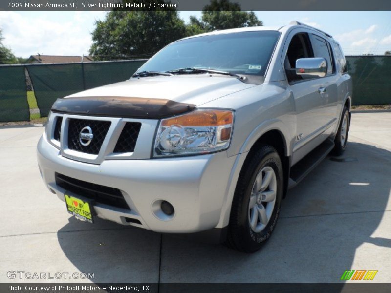 Silver Lightning Metallic / Charcoal 2009 Nissan Armada SE