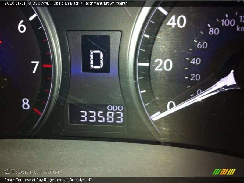 Obsidian Black / Parchment/Brown Walnut 2010 Lexus RX 350 AWD
