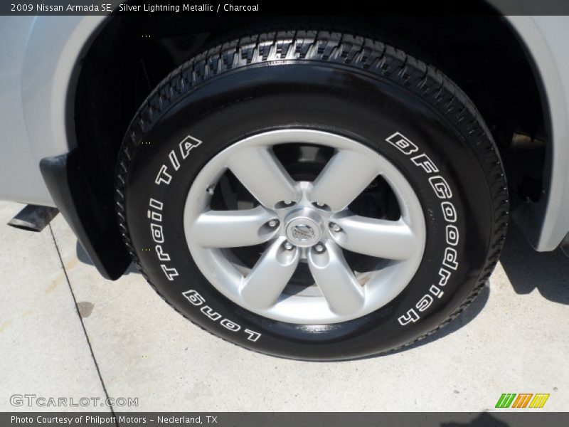 Silver Lightning Metallic / Charcoal 2009 Nissan Armada SE