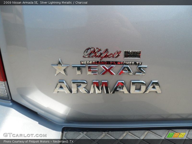 Silver Lightning Metallic / Charcoal 2009 Nissan Armada SE