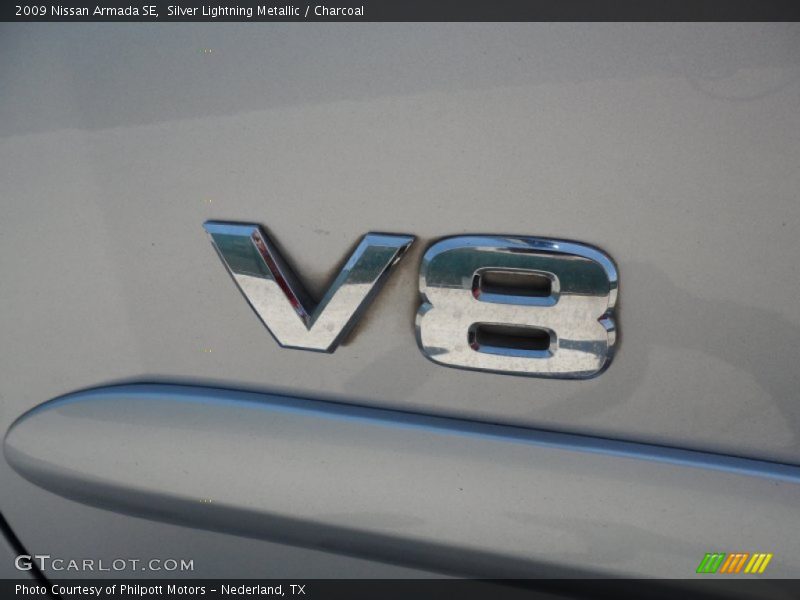 Silver Lightning Metallic / Charcoal 2009 Nissan Armada SE