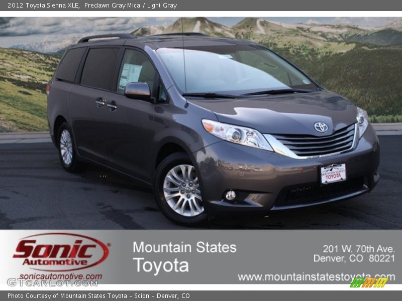 Predawn Gray Mica / Light Gray 2012 Toyota Sienna XLE