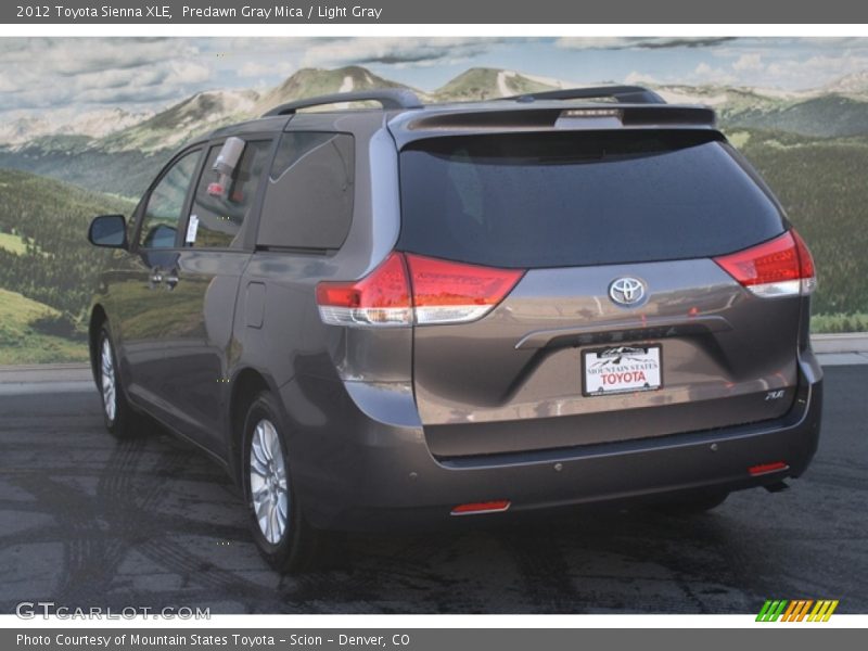 Predawn Gray Mica / Light Gray 2012 Toyota Sienna XLE
