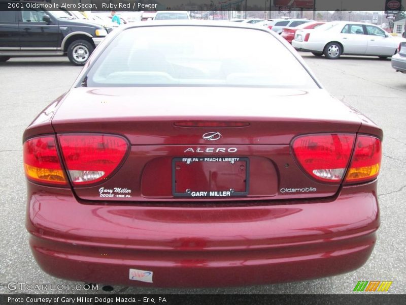 Ruby Red / Pewter 2001 Oldsmobile Alero Sedan