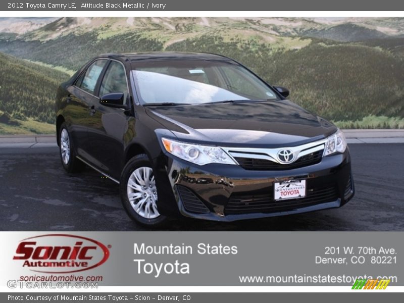 Attitude Black Metallic / Ivory 2012 Toyota Camry LE