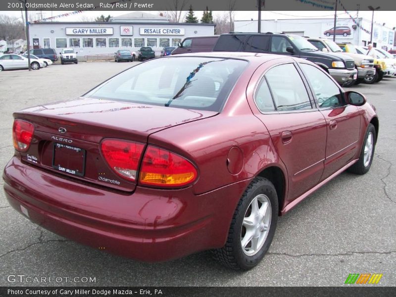 Ruby Red / Pewter 2001 Oldsmobile Alero Sedan