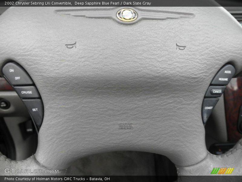 Deep Sapphire Blue Pearl / Dark Slate Gray 2002 Chrysler Sebring LXi Convertible