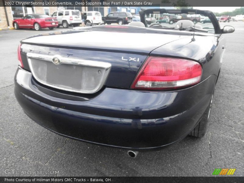 Deep Sapphire Blue Pearl / Dark Slate Gray 2002 Chrysler Sebring LXi Convertible