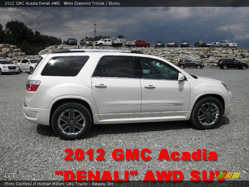 White Diamond Tricoat / Ebony 2012 GMC Acadia Denali AWD