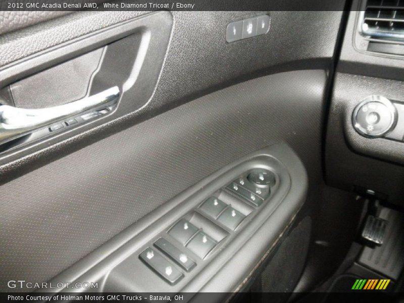 White Diamond Tricoat / Ebony 2012 GMC Acadia Denali AWD