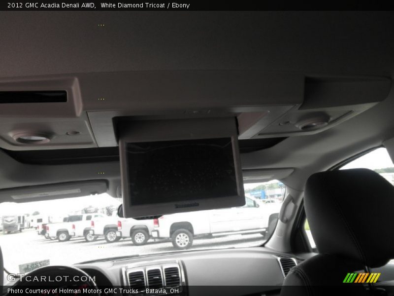 White Diamond Tricoat / Ebony 2012 GMC Acadia Denali AWD