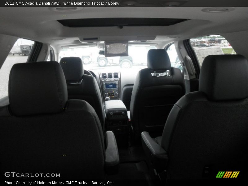 White Diamond Tricoat / Ebony 2012 GMC Acadia Denali AWD
