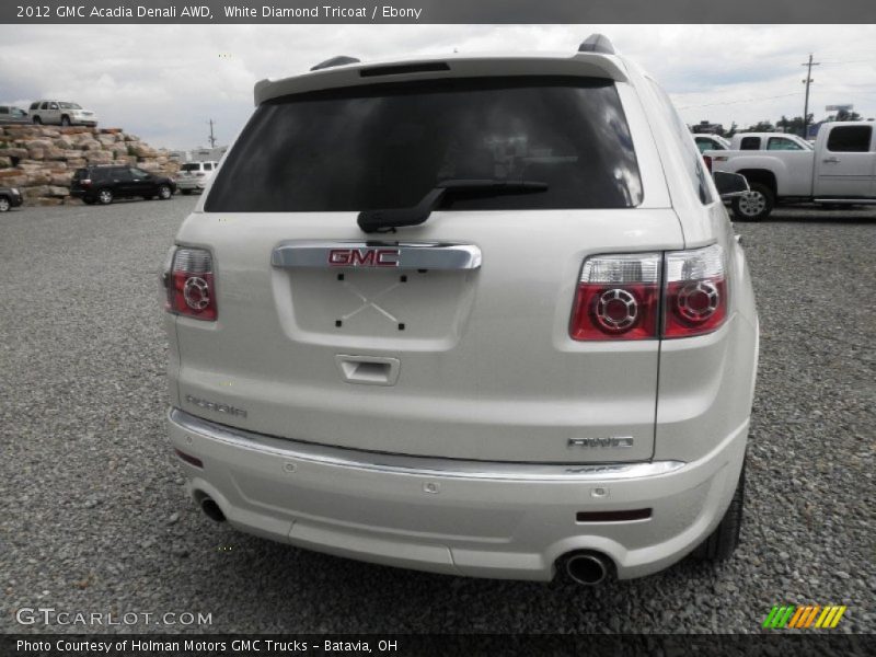 White Diamond Tricoat / Ebony 2012 GMC Acadia Denali AWD