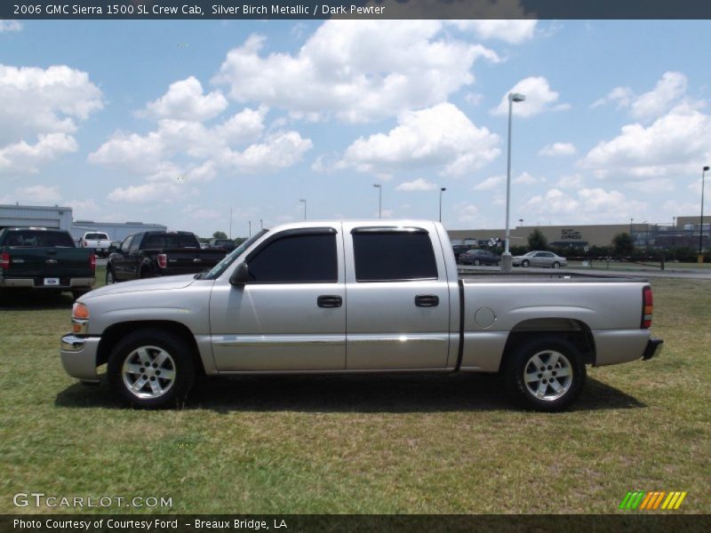 Silver Birch Metallic / Dark Pewter 2006 GMC Sierra 1500 SL Crew Cab