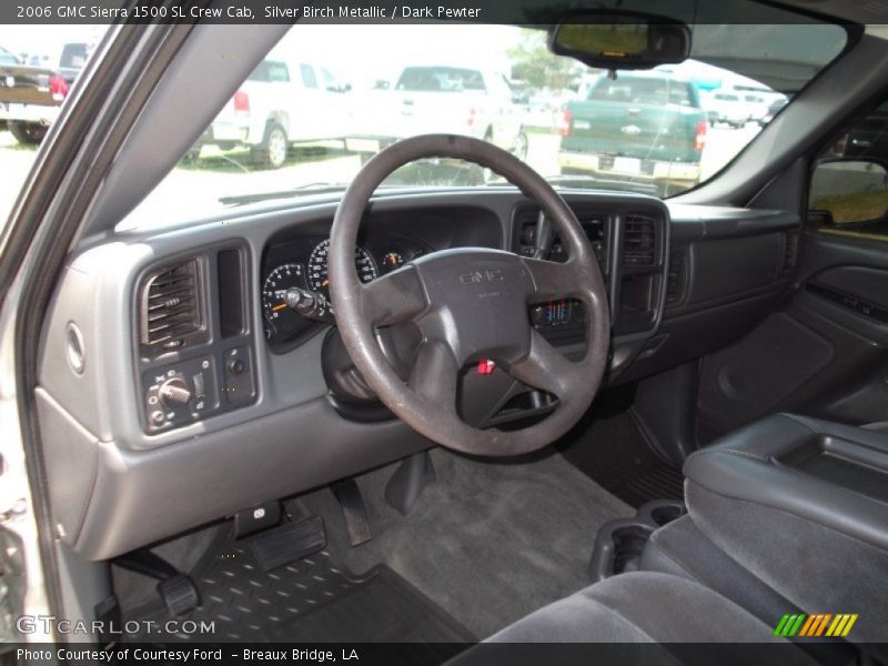 Silver Birch Metallic / Dark Pewter 2006 GMC Sierra 1500 SL Crew Cab