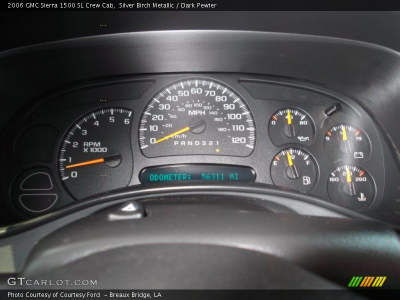 Silver Birch Metallic / Dark Pewter 2006 GMC Sierra 1500 SL Crew Cab