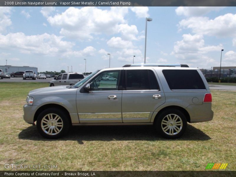 Vapor Silver Metallic / Camel/Sand Piping 2008 Lincoln Navigator Luxury