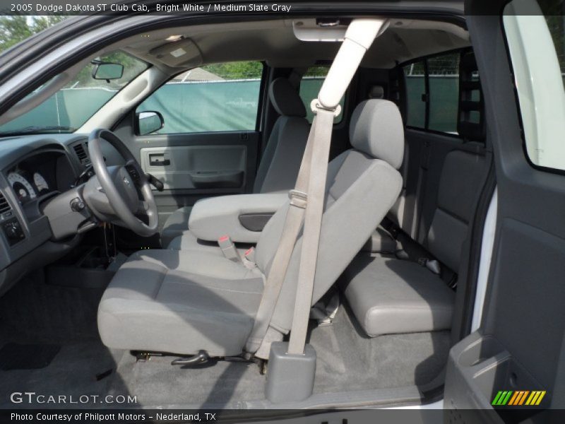 Bright White / Medium Slate Gray 2005 Dodge Dakota ST Club Cab
