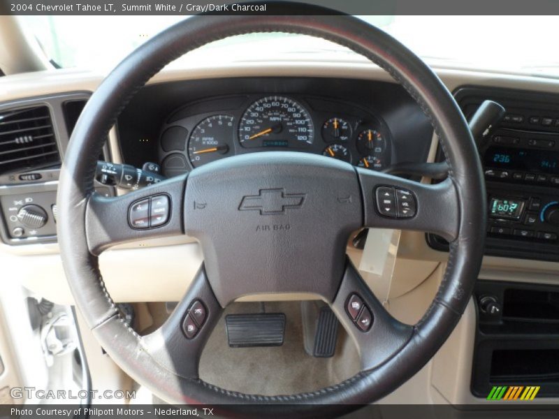 Summit White / Gray/Dark Charcoal 2004 Chevrolet Tahoe LT
