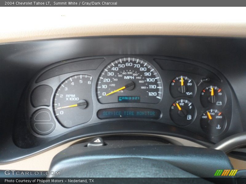 Summit White / Gray/Dark Charcoal 2004 Chevrolet Tahoe LT