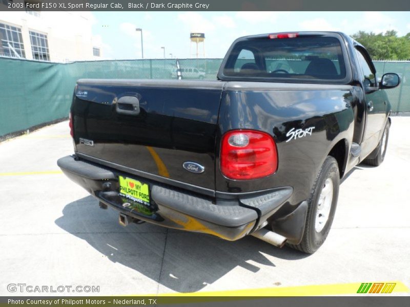 Black / Dark Graphite Grey 2003 Ford F150 XL Sport Regular Cab