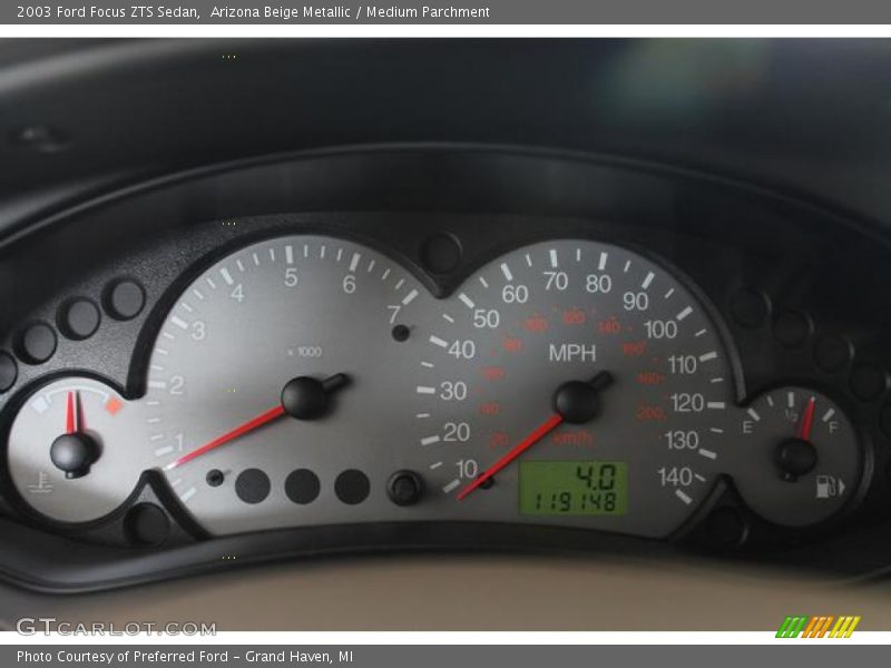  2003 Focus ZTS Sedan ZTS Sedan Gauges