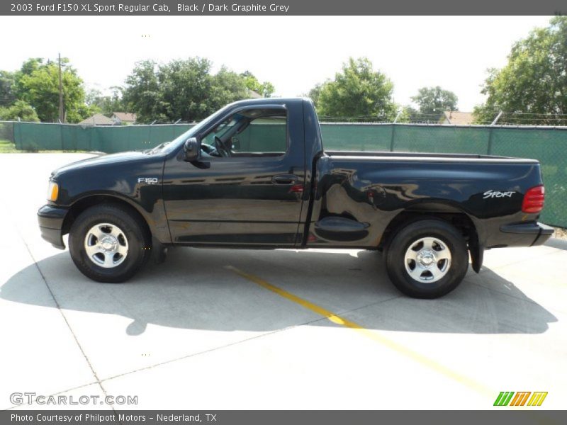 Black / Dark Graphite Grey 2003 Ford F150 XL Sport Regular Cab