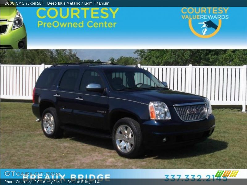 Deep Blue Metallic / Light Titanium 2008 GMC Yukon SLT