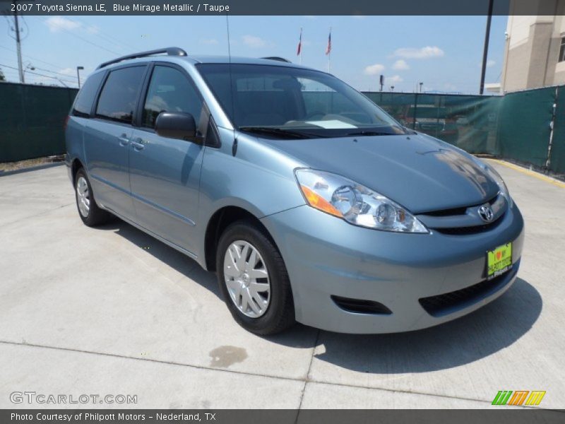 Blue Mirage Metallic / Taupe 2007 Toyota Sienna LE
