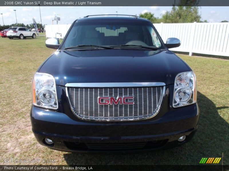 Deep Blue Metallic / Light Titanium 2008 GMC Yukon SLT