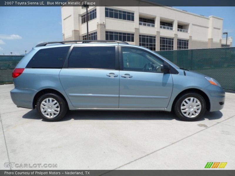 Blue Mirage Metallic / Taupe 2007 Toyota Sienna LE