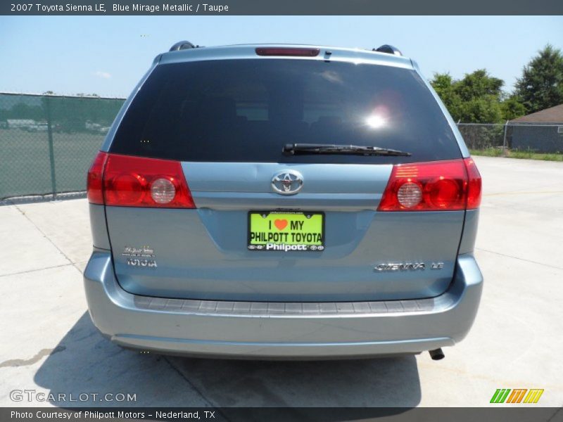 Blue Mirage Metallic / Taupe 2007 Toyota Sienna LE