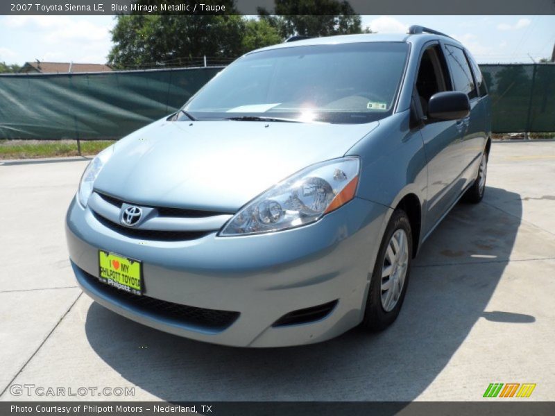 Blue Mirage Metallic / Taupe 2007 Toyota Sienna LE
