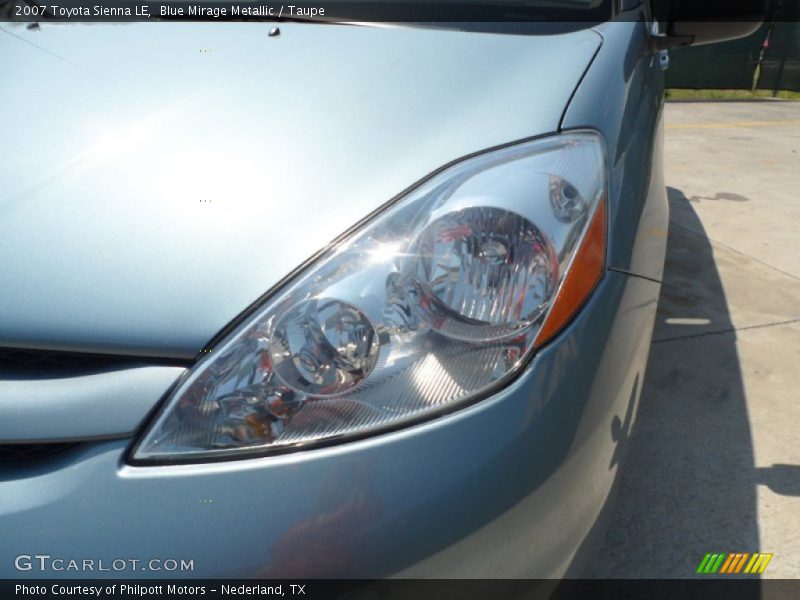 Blue Mirage Metallic / Taupe 2007 Toyota Sienna LE