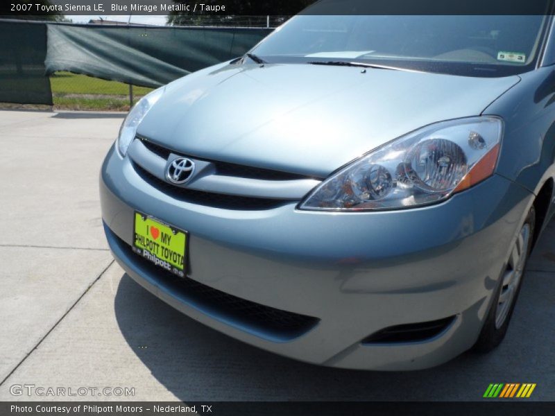 Blue Mirage Metallic / Taupe 2007 Toyota Sienna LE