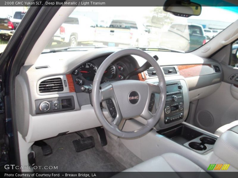 Deep Blue Metallic / Light Titanium 2008 GMC Yukon SLT