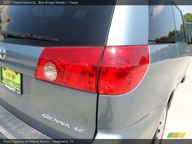 Blue Mirage Metallic / Taupe 2007 Toyota Sienna LE