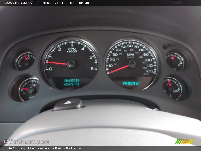 Deep Blue Metallic / Light Titanium 2008 GMC Yukon SLT
