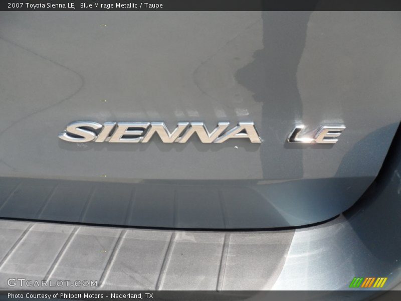 Blue Mirage Metallic / Taupe 2007 Toyota Sienna LE