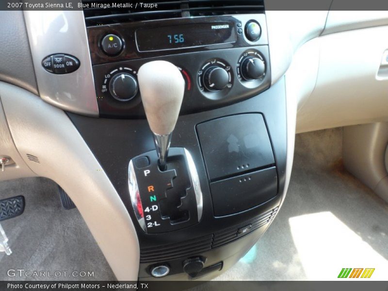 Blue Mirage Metallic / Taupe 2007 Toyota Sienna LE