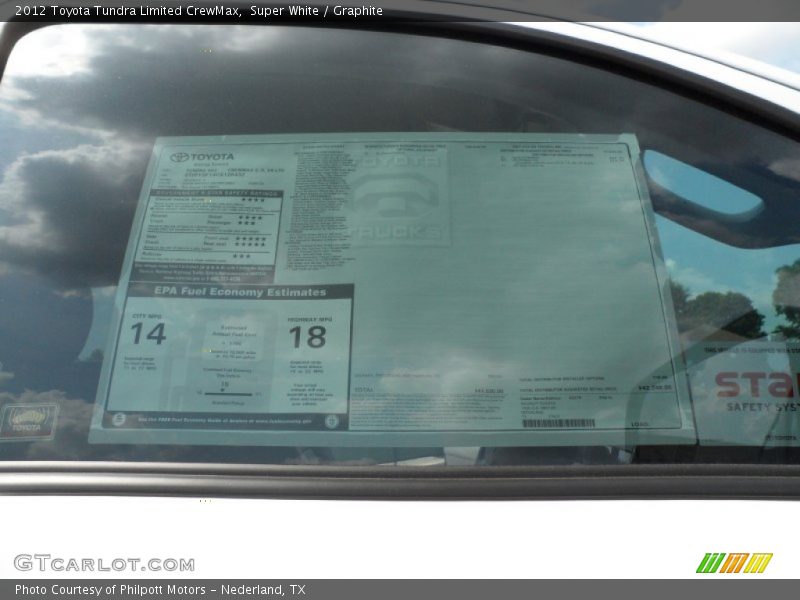  2012 Tundra Limited CrewMax Window Sticker