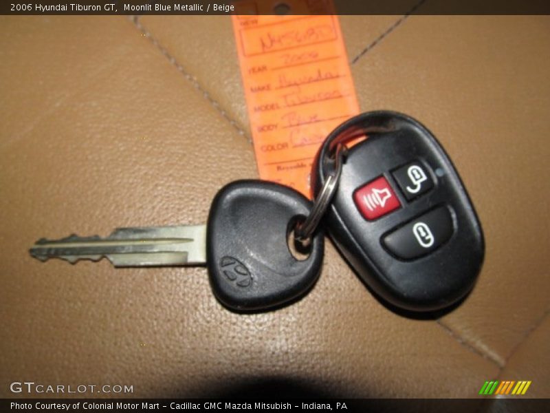 Moonlit Blue Metallic / Beige 2006 Hyundai Tiburon GT