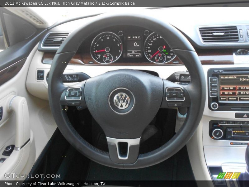 Iron Gray Metallic / Black/Cornsilk Beige 2012 Volkswagen CC Lux Plus
