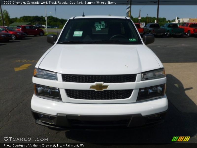 Summit White / Ebony 2012 Chevrolet Colorado Work Truck Regular Cab 4x4