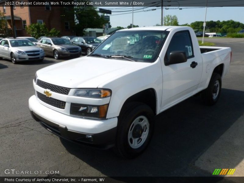 Summit White / Ebony 2012 Chevrolet Colorado Work Truck Regular Cab 4x4