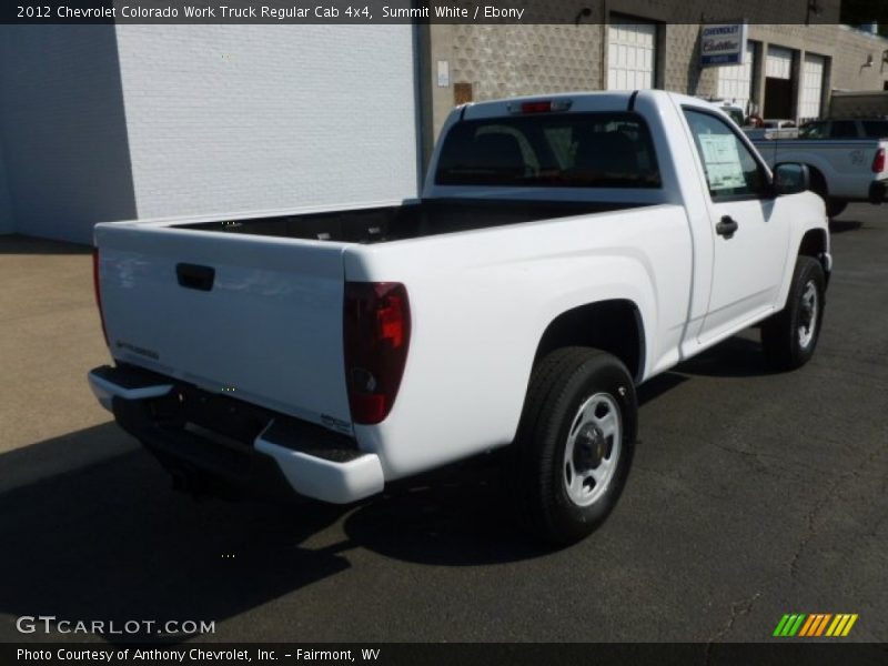 Summit White / Ebony 2012 Chevrolet Colorado Work Truck Regular Cab 4x4