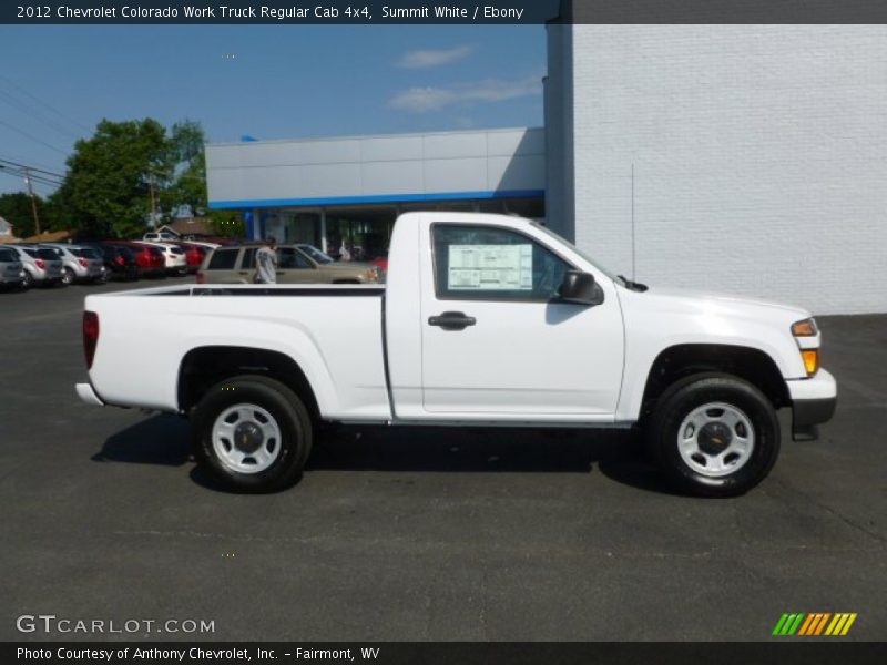 Summit White / Ebony 2012 Chevrolet Colorado Work Truck Regular Cab 4x4