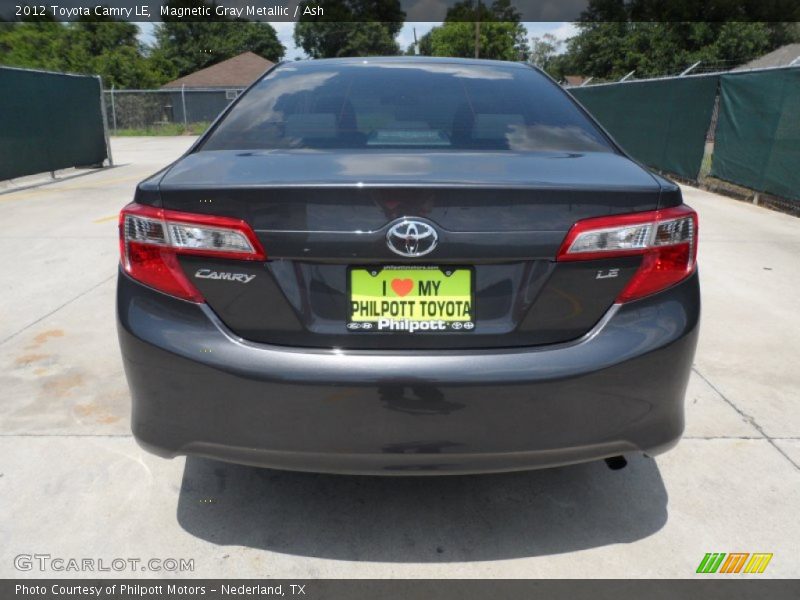 Magnetic Gray Metallic / Ash 2012 Toyota Camry LE