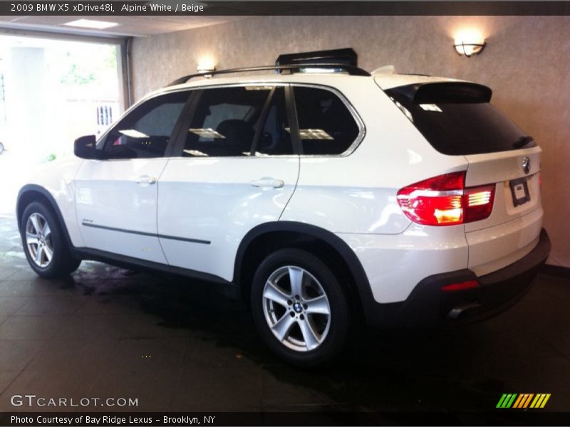 Alpine White / Beige 2009 BMW X5 xDrive48i