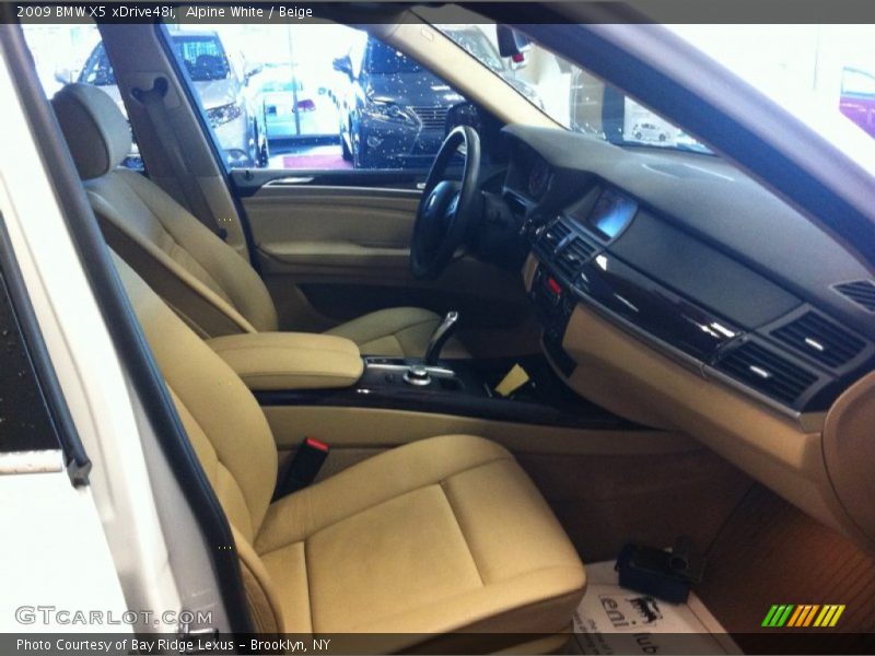 Alpine White / Beige 2009 BMW X5 xDrive48i